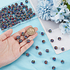100Pcs Polymer Clay Pave Rhinestone Beads RB-PH0001-38B-3