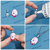 6Pcs 304 Stainless Steel Glue-on Flat Pad Pendant Bails STAS-BBC0010-77-6