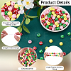 Spray Printed Opaque Acrylic European Beads SACR-SC0001-62-6