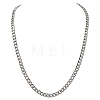 1Pc 304 Stainless Steel Cuban Link Chain Necklaces for Men Women NJEW-SP0001-23C-1