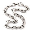 304 Stainless Steel Paperclip Chain Necklaces for Women Men NJEW-A033-02P-2