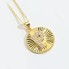 Brass Micro Pave Cubic Zirconia Necklaces FS-WG1D774-16-1
