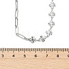 Saint Patrick's Day 304 Stainless Steel Clover Link Chain and Paperclip Chain Necklaces for Women NJEW-JN06170-4