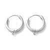 Brass Hoop Earrings Findings EJEW-M025-02G-1