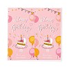 Rectangle Happy Birthday Theme Paper Stickers DIY-B041-23C-1