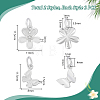 4Pcs 2 Styles 925 Sterling Silver Charms with Jump Rings & 925 Stamp STER-PH0003-44-4
