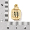 Rack Plating Brass Micro Pave Cubic Zirconia Pendants KK-A224-20G-04-3