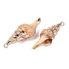 Electroplate Natural Spiral Shell Pendants SSHEL-Q100-38G-2