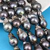 Dyed Natural Baroque Keshi Pearl Beads Strands PA-CBAFEE8-14-1