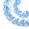 Transparent Electroplate Glass Beads Strands EGLA-N006-078B-3