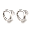 Rack Plating Brass Oval Cuff Earrings for Women EJEW-P280-05P-1
