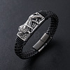 Punk Braided PU Leather Cord Bracelets XO6196-2-1
