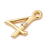 Brass Micro Pave Cubic Zirconia Charms KK-P340-24G-04-2