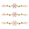 3Pcs 3 Colors Brass Pave Cubic Zirconia Connector Charms KK-TA0008-71G-1
