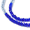 2 Colors Transparent Glass Beads Strands GLAA-G093-01K-3