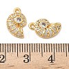 Ocean Brass Micro Pave Clear Cubic Zirconia Charms KK-B160-42G-06-3