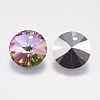 Faceted Glass Rhinestone Charms RGLA-F049-10mm-001VO-2