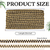 Polyester Braided Lace Trim OCOR-WH0082-560B-2