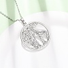 304 Stainless Steel Pendant Cable Chain Necklaces for Men Women NJEW-K308-03D-P-1