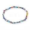 Colorful Evil Eye Lampwork Stretch Beaded Bracelets Sets BJEW-JB05931-2