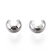 Non-Tarnish 304 Stainless Steel Crimp Beads Covers STAS-S117-011A-2