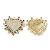 Brass Micro Pave Colorful Cubic Zirconia Pendants ZIRC-I063-17G-1