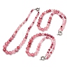 Dyed Round Natural Green Jade Graduated Beaded Necklaces GG-CBAA808-05P-E-4