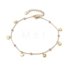 Brass Cable Chain Anklets AJEW-AN00601-03-1