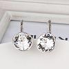 Real Platinum Plated Tin Alloy Cubic Zirconia Leverback Earrings EJEW-BB09658-P-2