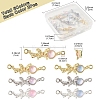 12Pcs 6 Colors Alloy & Glass Butterfly Connector Charms FIND-FS0004-08-4