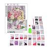 DIY 5D Flower Pattern Canvas Diamond Painting Kits DIY-C021-08A-3