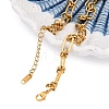 304 Stainless Steel Oval Knot Link Chain Necklaces for Women Men NJEW-P321-02G-3