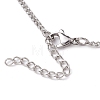 Alloy Bat and Glass Pendant Necklaces NJEW-TA00141-5