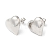 Rack Plating Brass Heart Stud Earrings X-EJEW-Q766-02P-1