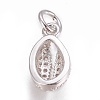 Brass Micro Pave Cubic Zirconia Charms ZIRC-E145-80P-2