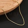 Brass Curb Chain Necklaces for Women NJEW-D302-50G-3