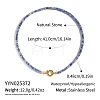 Autumn Winter Natural Blue Spot Jasper Rondelle Beaded Necklaces TB0326-6-1