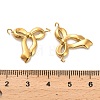 304 Stainless Steel Bowknot Connector Charms STAS-R160-01G-3