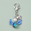 Angel Glass Seed Beads Pendant Decorations HJEW-MZ00109-05-1