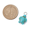Dyed Synthetic Turquoise Pendants PALLOY-JF02924-01-2