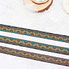2Rolls 2 Colors Ethnic Style Embroidery Polyester Ribbons OCOR-GA0001-12-4