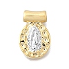 Religion Theme Brass Hammered Pendants KK-V010-09GP-02-1