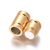 304 Stainless Steel Magnetic Clasps with Glue-in Ends X-STAS-G203-09G-2