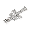 Religion Brass Micro Pave Clear Cubic Zirconia Pendants KK-B177-03P-02-2