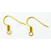 Brass Earring Hooks KK-Q367-G-1