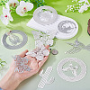 9Pcs 9 Styles 201 Stainless Steel Laser Cut Connector Charms STAS-TA0005-85-7