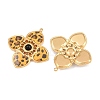304 Stainless Steel & Resin & Natural Obsidian & Rhinestone Pendants STAS-G394-13G-01-2