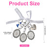 3Pcs Alloy & Resin & Acrylic Pendant Decorations HJEW-FS00092-3