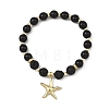2Pcs Starfish 304 Stainless Steel Charm Bracelets BJEW-JB14088-4