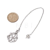 Stainless Steel Braided Chain Macrame Pouch Empty Stone Holder Dowsing Pendulums PALLOY-JF02738-02-3